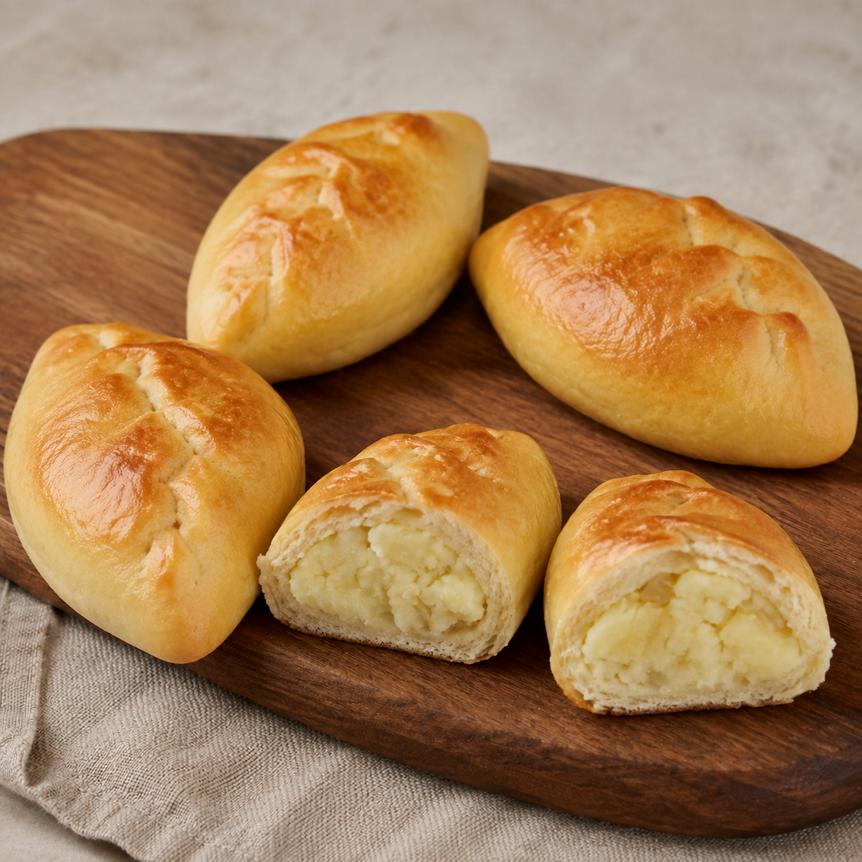 Potato Pirozhki (Mini Pies with Potato), 4 pieces